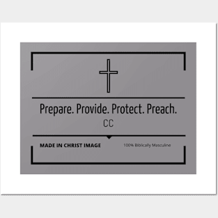 Prepare. Provide. Protect. Preach Bold Design Posters and Art